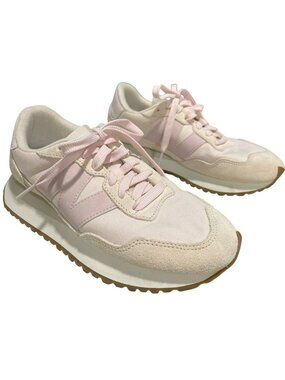 New Balance Womens WS327 Sneakers Size 7.5 Pink Suede & Mesh Casual Shoes
